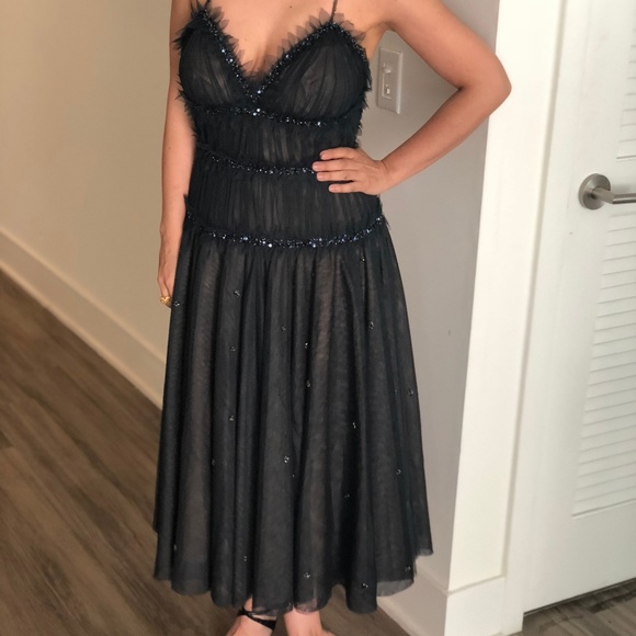 Exclusive MAXAZRIA Runway COLLECTION Beaded Dress - Picture 2 of 9